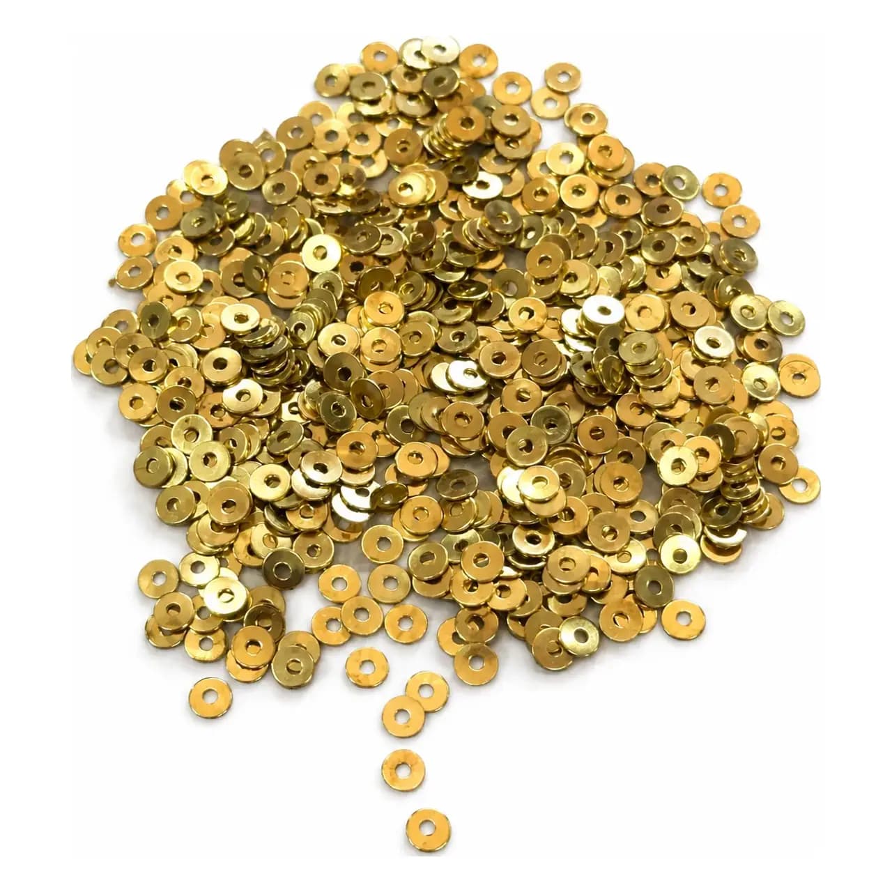 Âdes, paillettes plates en laiton doré 4 mm — sachet 25 g