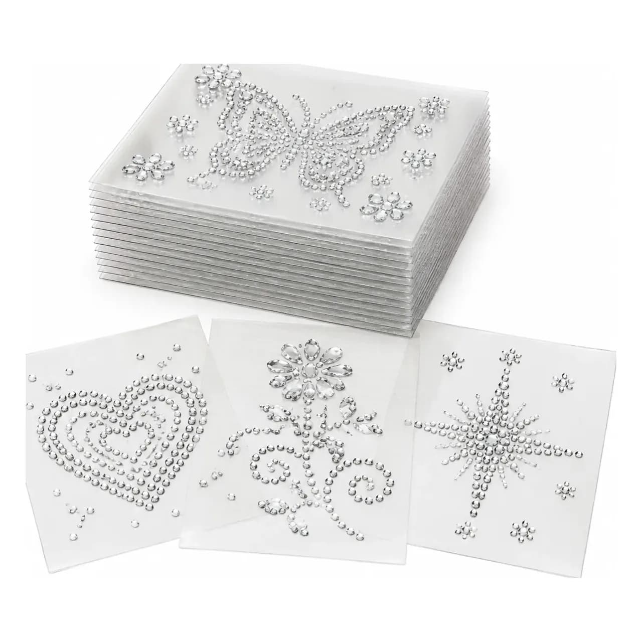 Lot de 20 planches strass thermocollantes — 20 motifs — vue 3