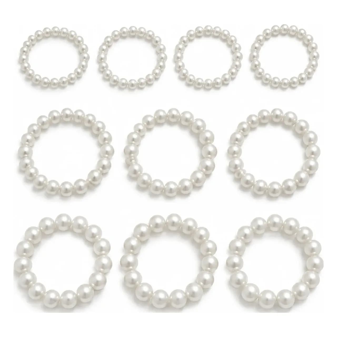 10 brins de perles nacrées — 4, 6 et 8 mm — vue 3
