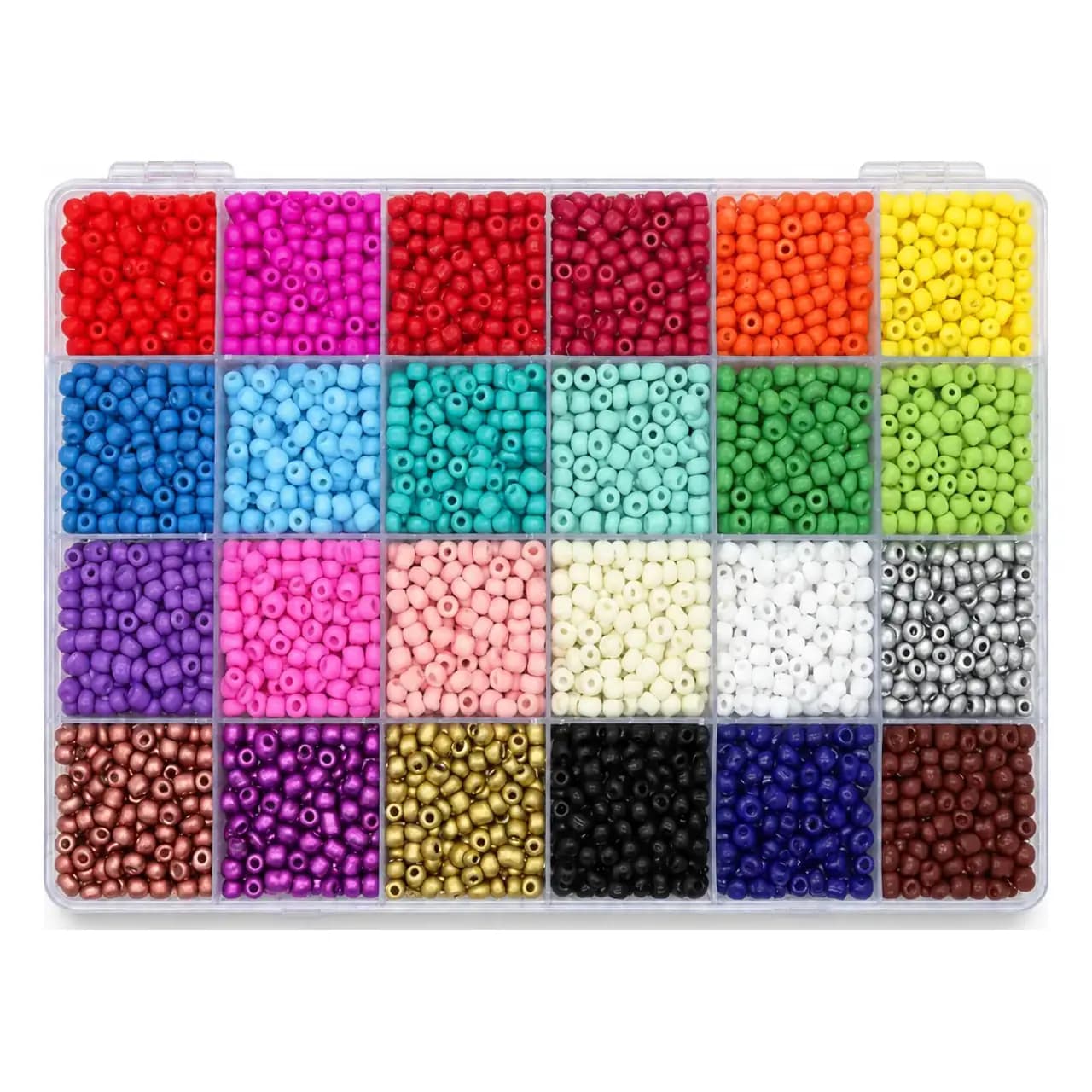 Rocailles 11/0, coffret 24 couleurs